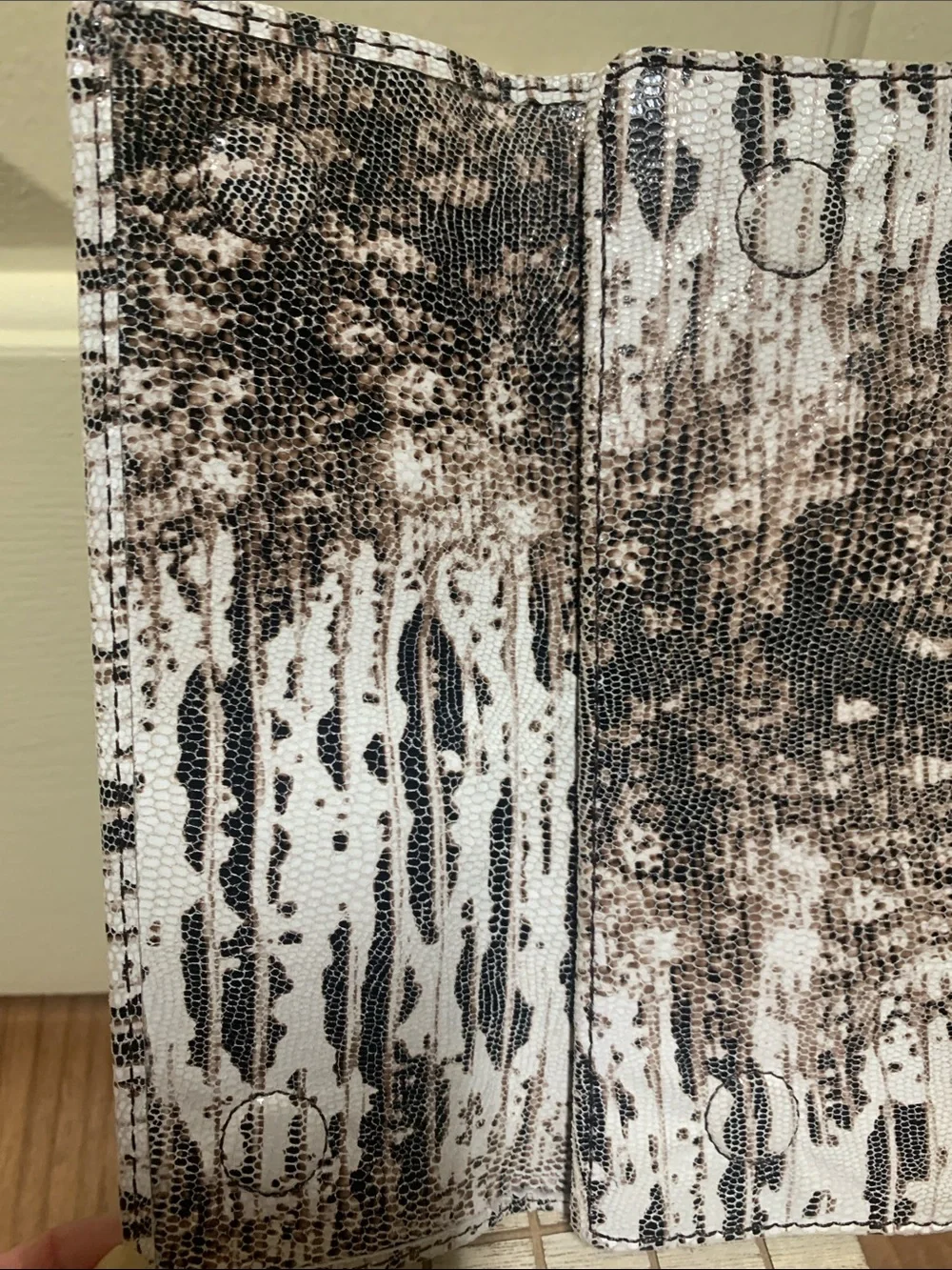 HOBO Snake Print Leather Wallet